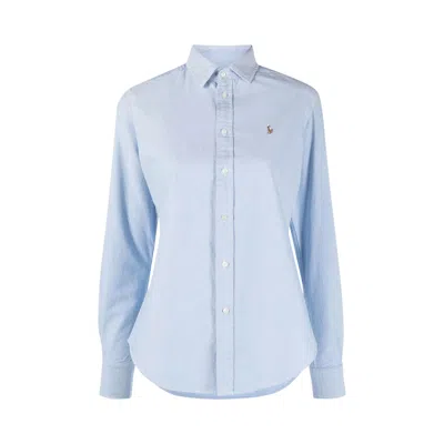 Pre-owned Polo Ralph Lauren Long-sleeve Button Front Shirt 'blue' | Women's Size 10