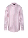 Polo Ralph Lauren Long Sleeve Button Front Shirt In Purple