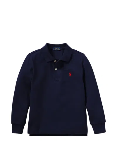 Polo Ralph Lauren Long-sleeve Button Polo Shirt In Blue