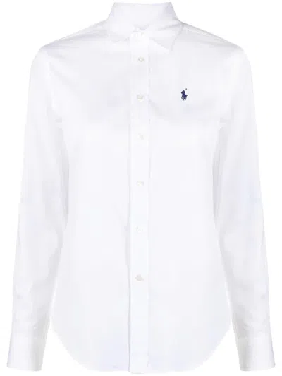 Polo Ralph Lauren Long Sleeve Button Shirt In White