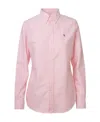 Polo Ralph Lauren Custom Fit Stretch Poplin Shirt Man Shirt Pink Size Xxl Cotton, Elastane In Pink