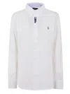 Polo Ralph Lauren Long Sleeve Button-up Shirt With Embroidered Logo In White