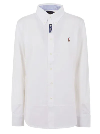 POLO RALPH LAUREN LONG SLEEVE BUTTON-UP SHIRT WITH EMBROIDERED LOGO