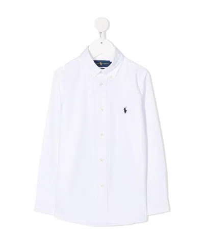 Polo Ralph Lauren Long Sleeve Button-down Corner Collar Shirt In White