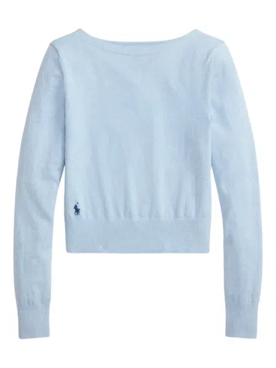 Polo Ralph Lauren Long-sleeve Buttoned Sweater In Blue