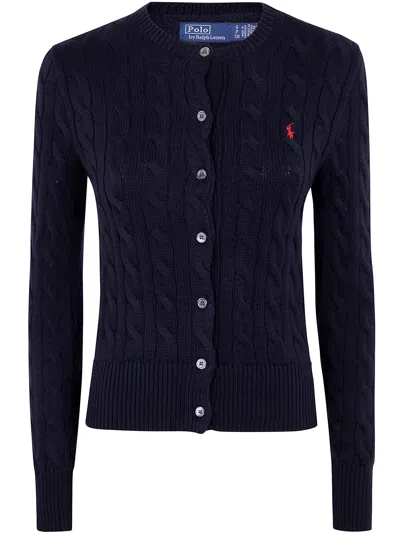 Polo Ralph Lauren Long Sleeve Cardigan In Blue