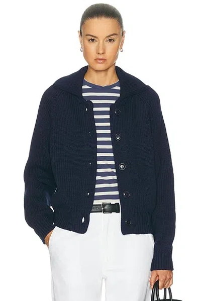 Polo Ralph Lauren Long Sleeve Cardigan In Blue