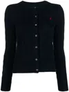 Polo Ralph Lauren Polo Pony Cable-knit Cardigan In Blue