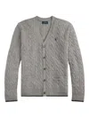 Polo Ralph Lauren Long Sleeve Cardigan Clothing In Gray