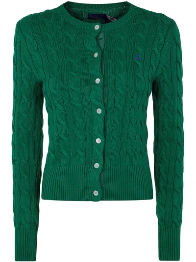 POLO RALPH LAUREN LONG SLEEVE CARDIGAN,211891643 020 BILLIARD