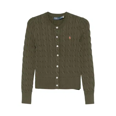 Pre-owned Polo Ralph Lauren Long-sleeve Cardigan 'green' | Women's Size Xs