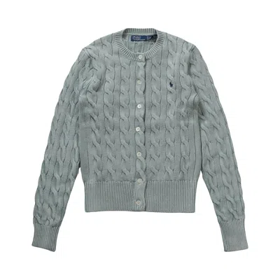 Pre-owned Polo Ralph Lauren Long-sleeve Cardigan 'light Chambray' | Green | Women's Size S