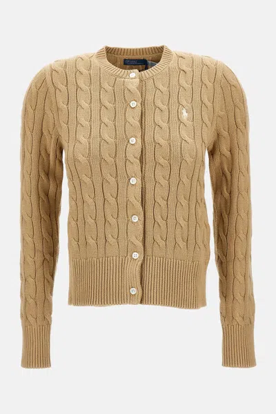 Polo Ralph Lauren Long Sleeve Cardigan In Neutral