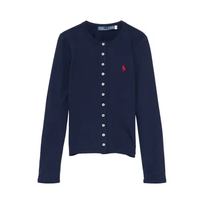 Pre-owned Polo Ralph Lauren Long-sleeve Cardigan 'newport Navy' | Blue | Women's Size Xs