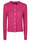 Polo Ralph Lauren Long Sleeve Cardigan In Pink