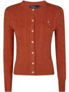 Polo Ralph Lauren Long Sleeve Cardigan In Red