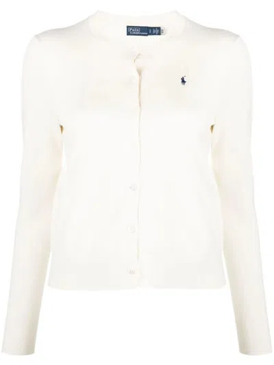Polo Ralph Lauren Long Sleeve Cardigan In White