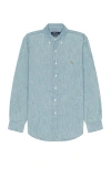 Polo Ralph Lauren Cotton Chambray Button-down Shirt In Blue