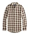 Polo Ralph Lauren Button-down Collar Logo-embroidered Checked Cotton Shirt In Brown