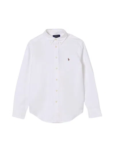 Polo Ralph Lauren Kids' Long Sleeve Classic Shirt In White