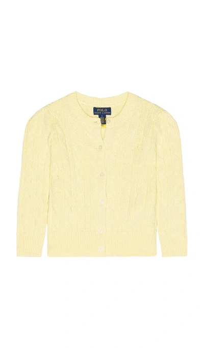Polo Ralph Lauren Long Sleeve Cotton Cable Knit Cardigan In Multi