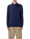 Polo Ralph Lauren Long Sleeve Knit Polo In Blue