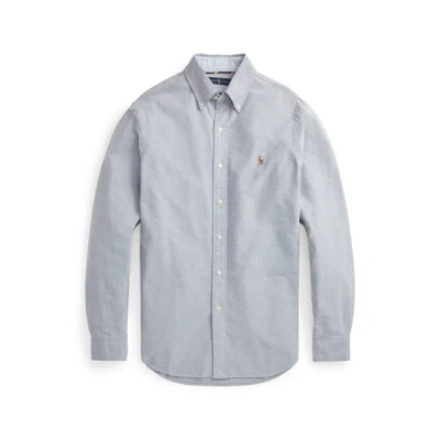 Polo Ralph Lauren Long-sleeve Cotton Shirt In Grey
