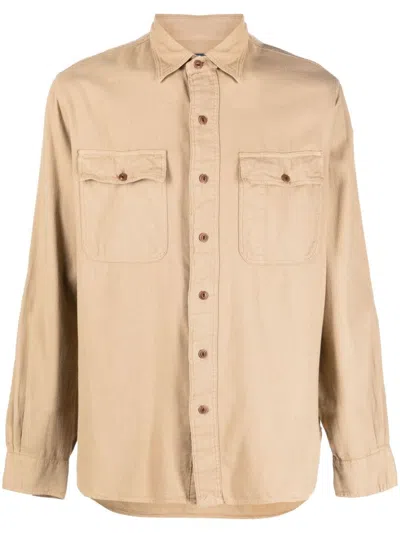 Polo Ralph Lauren Long-sleeve Cotton Shirt In Neutrals