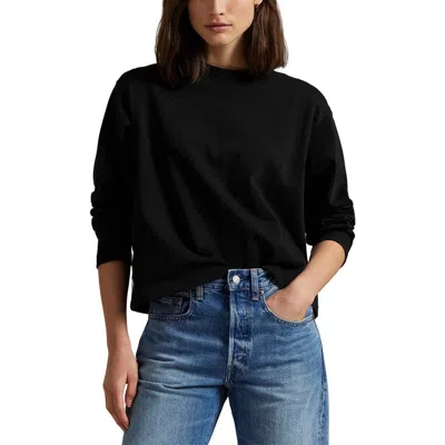 Polo Ralph Lauren Long Sleeve Cotton T-shirt In Black