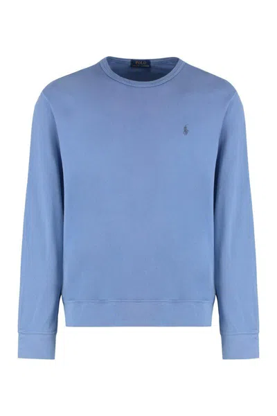 Polo Ralph Lauren Long Sleeve Cotton T-shirt In Blue