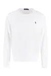 Polo Ralph Lauren White Cotton Blend Sweatshirt With Logo In White