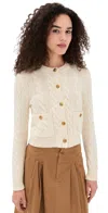 Polo Ralph Lauren Long Sleeve Crew Neck Cardigan Authentic Cream In Multi