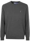 Polo Ralph Lauren Long Sleeve Crew Neck Pullover In Gray