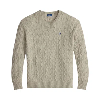 Pre-owned Polo Ralph Lauren Long-sleeve Crew Neck Pullover Sweater 'light Vintage Heather' | Grey | Women's Si In Gray