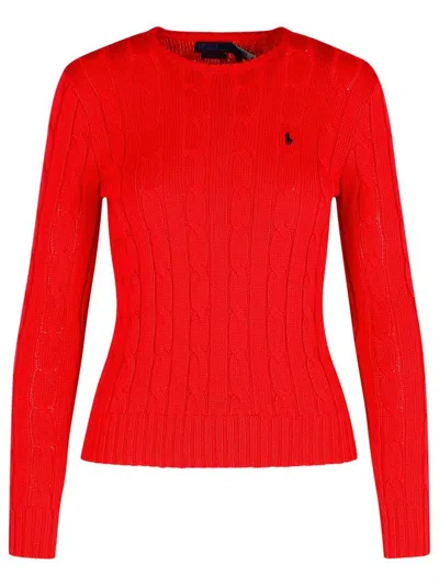 Polo Ralph Lauren Long Sleeve Crew-neck Sweater In Red