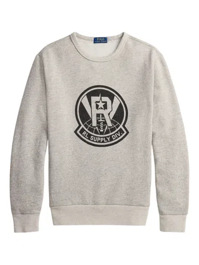 Polo Ralph Lauren Long-sleeve Crew-neck Sweatshirt In Neutral