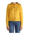 Polo Ralph Lauren Long Sleeve Crewneck Cardigan In Brown