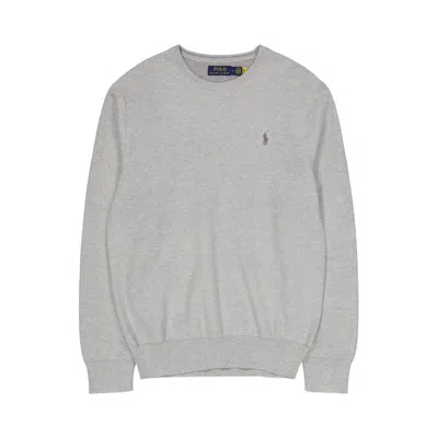 Pre-owned Polo Ralph Lauren Long-sleeve Crewneck Sweater 'andover Heather' | Grey | Men's Size M