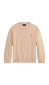 Polo Ralph Lauren Long Sleeve Crewneck Sweater In Brown