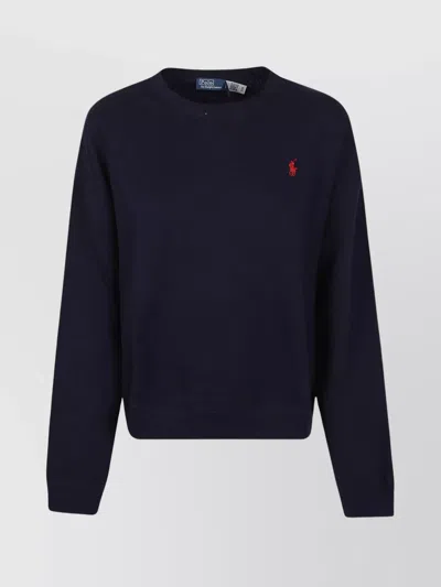 Polo Ralph Lauren Long Sleeve Crewneck Sweatshirt In Blue