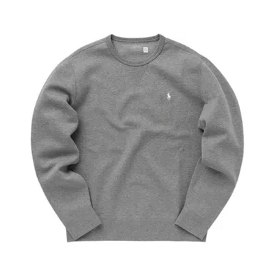 Polo Ralph Lauren Long Sleeve Crewneck Sweatshirt In Grey