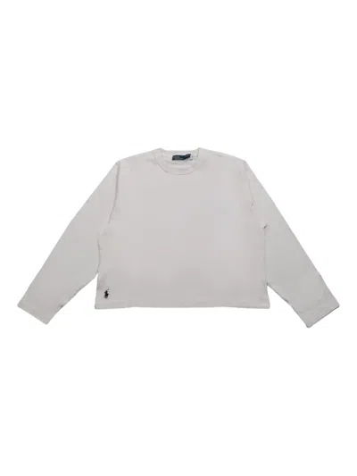Polo Ralph Lauren Long-sleeve Cropped T-shirt In White