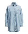 Polo Ralph Lauren Denim Shirt With Long Sleeves And Chest Pocket In Blue