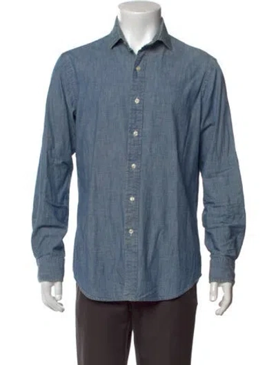 Pre-owned Polo Ralph Lauren Long Sleeve Denim Shirt In Blue
