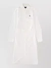 Polo Ralph Lauren Long Sleeve Dress Belted Waist Detail In White