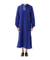 Polo Ralph Lauren Hoodie Knit Dress Side Slits In Blue