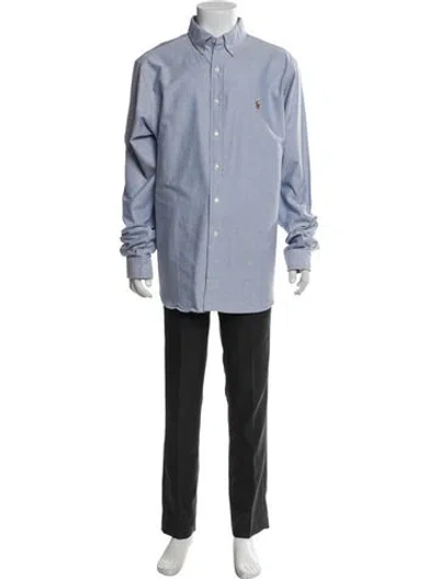 Pre-owned Polo Ralph Lauren Long Sleeve Dress Shirt In Blue