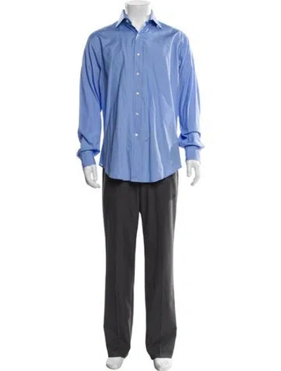 Pre-owned Polo Ralph Lauren Long Sleeve Dress Shirt In Blue