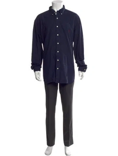 Pre-owned Polo Ralph Lauren Long Sleeve Dress Shirt In Blue
