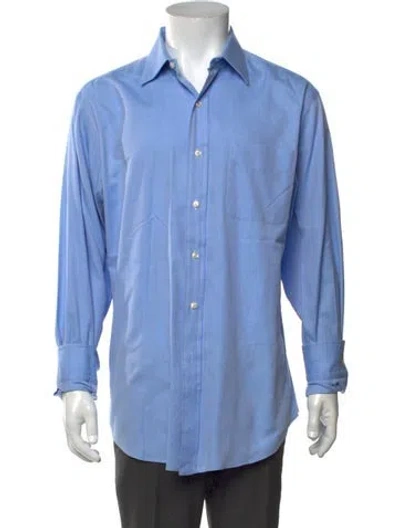 Pre-owned Polo Ralph Lauren Long Sleeve Dress Shirt In Blue